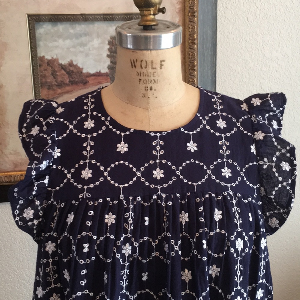 NWOT Michael by Michael Kors navy blouse